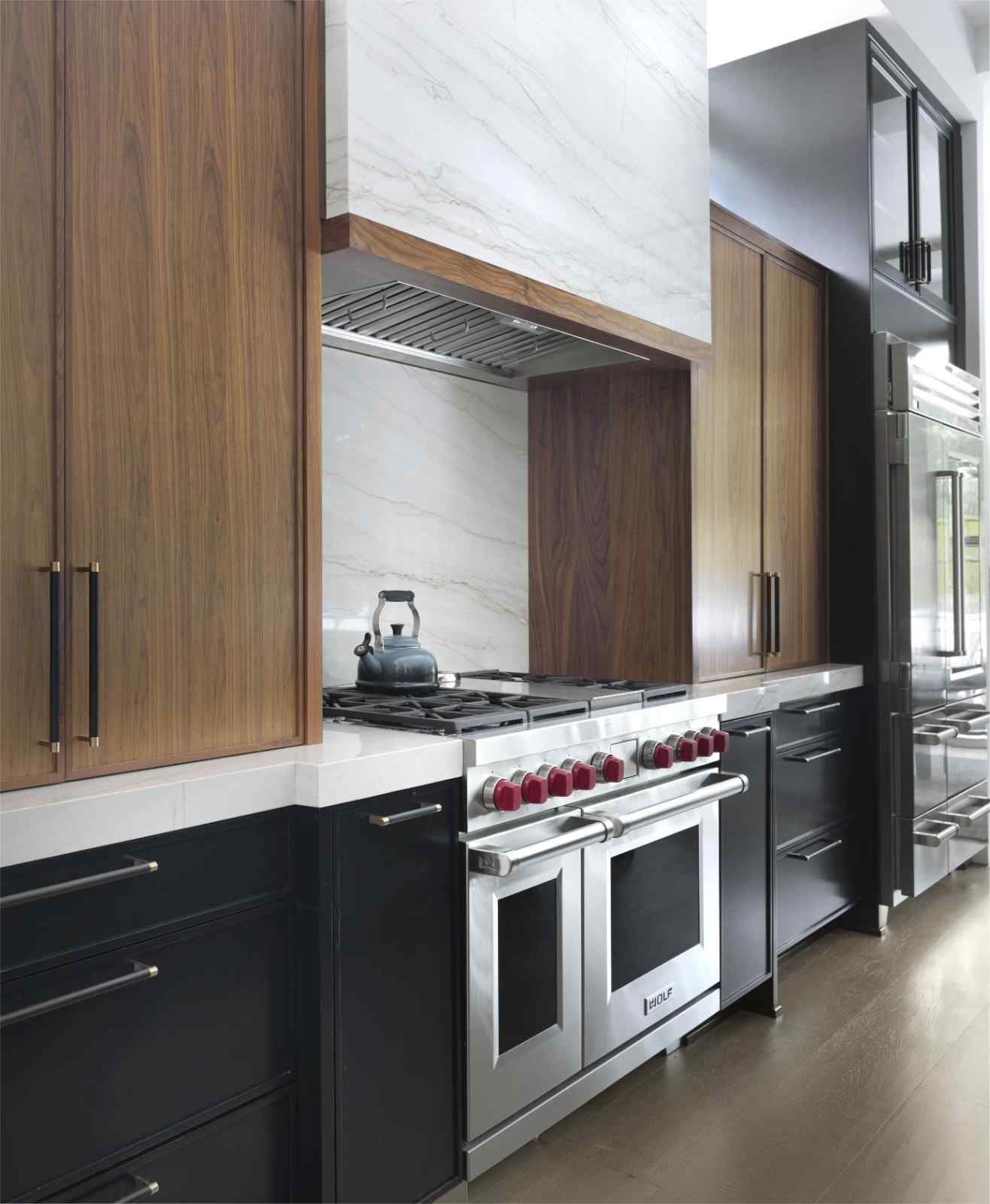 Large wooden finish countertop installed in kitchen of a home in Atlanta, GA